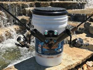 Fishing Caddy Blue Ice XL™️- Padded Seat Lid