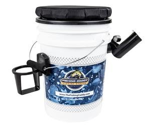 Fishing Caddy Blue Camo XL™️- Plush Padded Swivel Seat