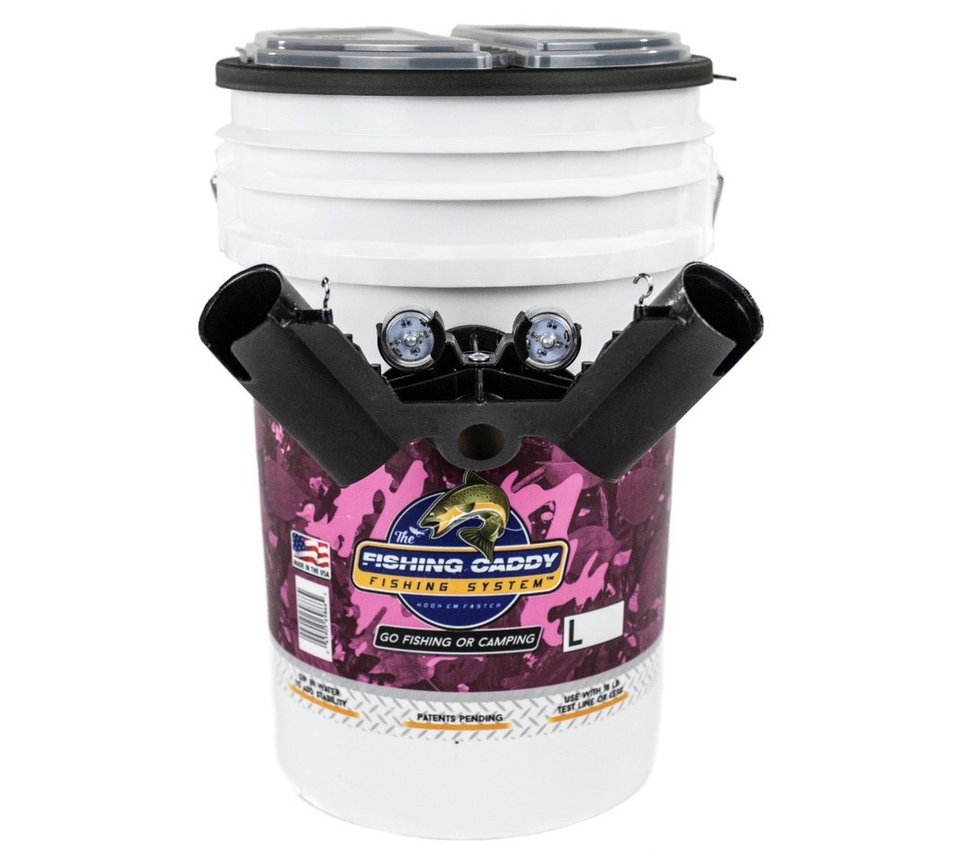 Pink Camo Fishing Caddy™️ - With Organizer Lid